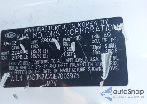 2014 Kia Soul from USA, damaged, VIN KNDJN2A23E7003975